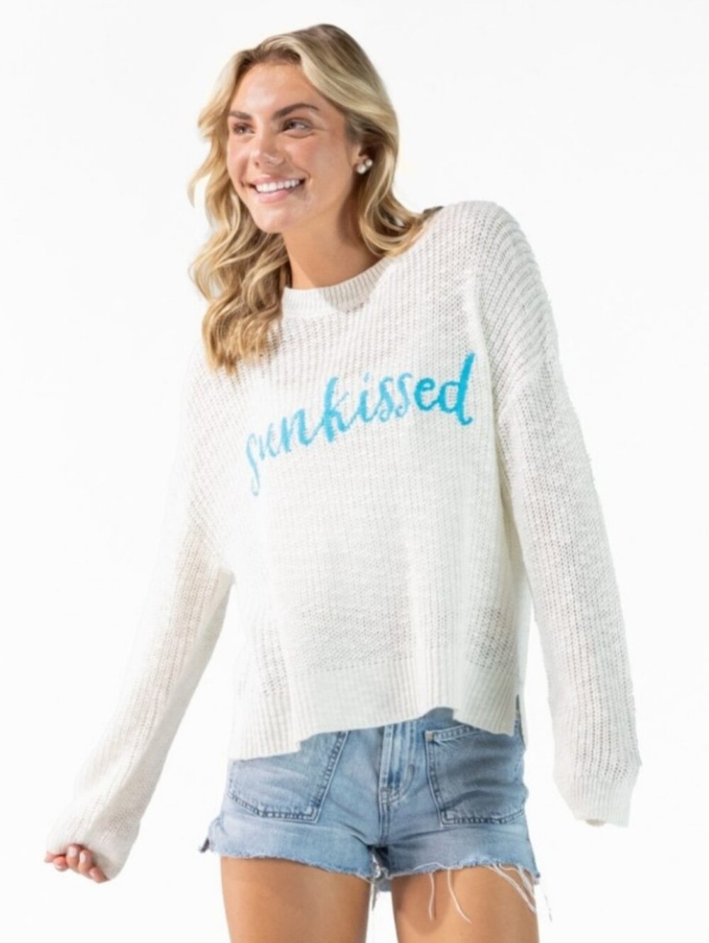 Simply Southern Sunkissed Oversized Sweater Sz XXL Beach Vacation Bonfire Fall